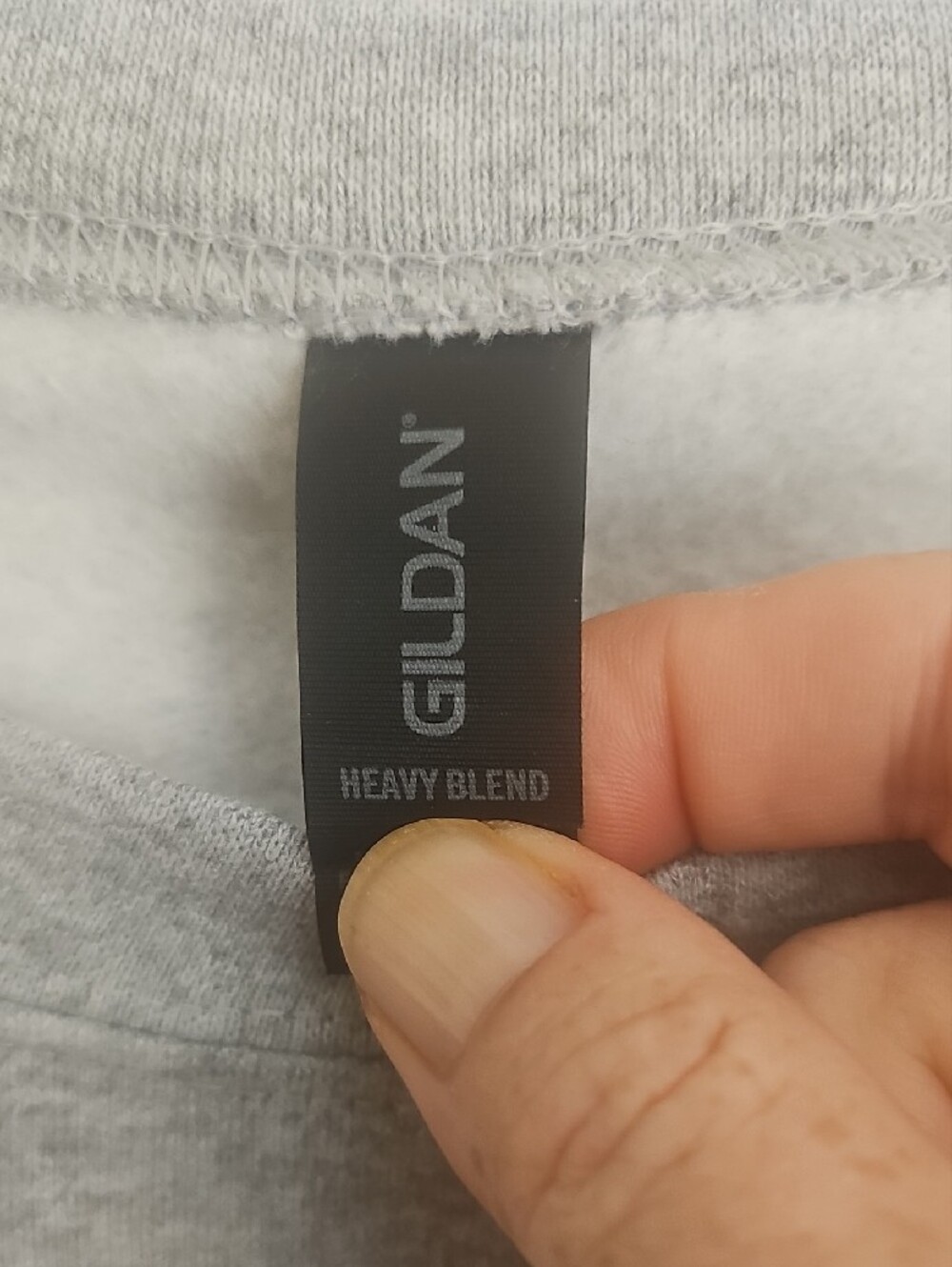 Gildan Gray Crewneck Sweatshirt with Floral Peace Sign - Picture 2 of 5